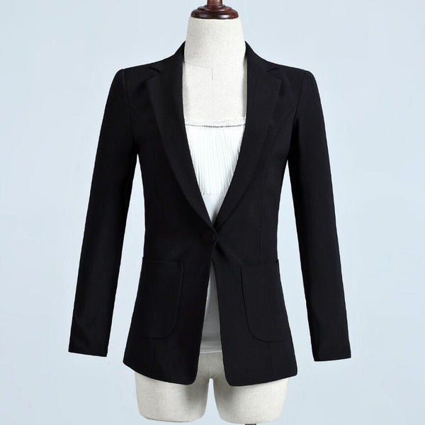 Autumn Woman Blazer Black Green Korean Slim Ladies Work Suit Plus Size Suit Coat Womens Blazers Long Sleeve Casual