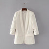 Spring Autumn New Korean Ladies Blazer jackets Fashion Solid Loose Casual Blazers Women Womans Suit Coats Pink White