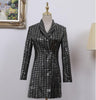 2022 Spring New Heavy Luxury Sequin Blazer jacket Office Long Blazers For Ladies Suit Collar Long Sleeve Slim Coat Women