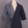 Ladies Blazers Jacket 2022 Spring Coat Women Asymmetric Striped Patchwork Long Blazer Runway Casual Women's Suit Coat