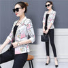 Office Lady Blazer 2022 Spring Summer Plus Size Geometric Printed Slim Women Blazers and jackets Casual Coats For Ladies