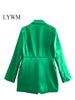 LYWM Women Outwears X-long Blazer Jackets With Sequin Collar Vintage Long Sleeves Female Chic Coats Lady Outfits