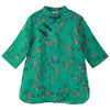 Three Quarter Sleeve Green Blouse 2022 Summer Autumn Tops Women Traditional Chinese Clothes Floral Cheongsam Qipao Shirt