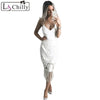 New Summer 2022 Sexy Dresses Off White Red Fashion Tassel Backless Lace Tight Dress Festival Party Dresses LC610266