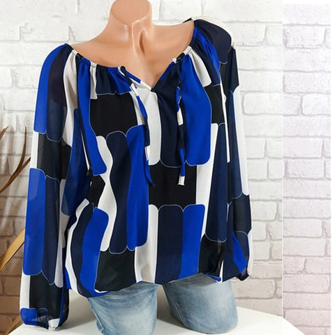 2022 Autumn Womens Sexy V-Neck Blouses Girl Long Sleeve Off Shoulder Chiffon Shirts Blouse Shirt Female Blusas Casual Z0