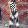 Printed Dot Jumpsuits Women Strap Bow Waist Body Woman Bodysuits Fashion Wide Leg Pant Playsuit Sleeveless Overalls Sexy