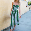 Printed Dot Jumpsuits Women Strap Bow Waist Body Woman Bodysuits Fashion Wide Leg Pant Playsuit Sleeveless Overalls Sexy