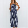 Printed Dot Jumpsuits Women Strap Bow Waist Body Woman Bodysuits Fashion Wide Leg Pant Playsuit Sleeveless Overalls Sexy
