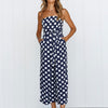 Printed Dot Jumpsuits Women Strap Bow Waist Body Woman Bodysuits Fashion Wide Leg Pant Playsuit Sleeveless Overalls Sexy