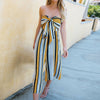 Printed Dot Jumpsuits Women Strap Bow Waist Body Woman Bodysuits Fashion Wide Leg Pant Playsuit Sleeveless Overalls Sexy