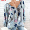 Women's New Fashion Spring Autumn Plus Size Top Wave Point Print Loose Long Sleeves Blouses Casual Pullover Shirts Blusas