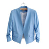 Women Short Blazer Candy Color Puff Sleeve 2022 New Casual None Button Slim Blazer Feminino Suit Coat Plus Size Blazer