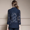 Lace Hollow Out Blazer Suits Women Sexy Slim 2 Piece Sets Oversized 6xl Office Long Sleeve Work Coats+Knee-Length Skirts Outfits
