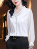 Lace Ruffles Chiffon Shirts Women's Clothing 2023 Autumn Winter Office Lady Long Sleeve Pullovers Vintage Elegant Blouse 4XL