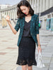 Lace Suits Women Summer 2022 Slim Casual Elegant Half Sleeve Blazer And Skirt Office Ladies Formal Work Wear