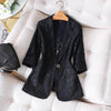 Lace Suits Women Summer 2022 Slim Casual Elegant Half Sleeve Blazer And Skirt Office Ladies Formal Work Wear