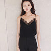 Lace Top Camis Sexy Tank Top Women Camisole Ladies 2022 New Solid Colour V-Neck Sleeveless Shirt Backless Summer Shirt Female
