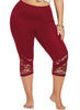 Lace Trim Capri Plus Size Leggings Women Sexy Fitness Legging Women Workout Leggings Push Up Leggings Big Size 5XL