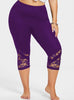 Lace Trim Capri Plus Size Leggings Women Sexy Fitness Legging Women Workout Leggings Push Up Leggings Big Size 5XL