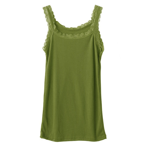 Lace knitted Tank Tops Women t shirt women sleeveless top summer camisole vest Top O Neck Female casual Tank Tops