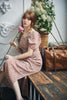 Ladies 2022 Puff Sleeve Summer Short Puff Sleeve Cherry Print Midi Dress