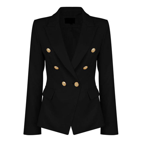 Ladies Black Blazers Feminino Formal Jacket Women Short Slim White Jackets Female Long-Sleeve Business Suit WS2509C