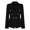 Ladies Black Blazers Feminino Formal Jacket Women Short Slim White Jackets Female Long-Sleeve Business Suit WS2509C