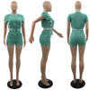 Ladies Black Suit Two Piece Shorts Set Summer Patchwork Button Baseball Jackets Top+Sexy Slim Short Pants Sports Outfits