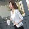 Ladies Blazer 2022 Three Quarter Sleeve Blaser Women Suit jacket Female Feminine Blazer Femme Pink Blue White Black Blazer L1921