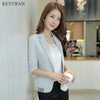 Ladies Blazer 2022 Three Quarter Sleeve Blaser Women Suit jacket Female Feminine Blazer Femme Pink Blue White Black Blazer L1921
