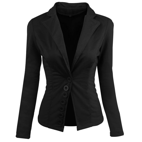 Ladies Blazers and Coats Thin Office Wear Candy Color Black Yellow Small Suit Bodycon Blazer Jackets Women Coat Casual Female