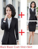 Ladies Business Work Wear Suits Formal Professional Blazers With 3 Pieces Jackets +Vest +Skirt For Ladies Blazers Outfits