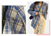 Ladies Casual Blazers Jacket Vintage Loose Women Plaid Blazer Office Lady Double Breasted Work Suit Coat Stylish