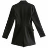 Ladies Chic Single Button Casual Solid Color Blazer Dress Spring And Autumn Elegant Office Long-Sleeved Suit Jacket