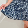 Ladies Dress High Waist Summer Mini Floral Sexy V Neck Short Sleeve Line Dress Street Casual Ladies Dress