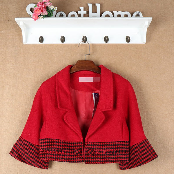 Ladies Fashion Short Sleeve Casual Jacket women blazer red female blazers suit small jacket coat female sprint autumn