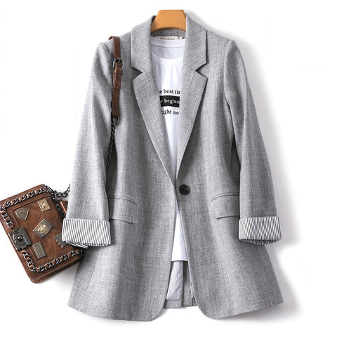 Ladies Long Sleeve Spring Casual Blazer 2023Business Plaid Suits Women Work Office Blazer Women Coats  Woman Jacket