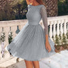 Ladies Plus Size Dress Clothing  Long-sleeved Halter High-waist Sequin Suspenders Wedding Party Slim Lace Dress 2022