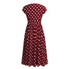 Ladies Plus Size Polka Dot Print Midi Dress Female Large Size Bandage V-neck Oversize Summer Sleeveless Dresses vestido mujer