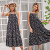 Ladies Sexy Floral Print Summer Dress Women Loose Backless Casual Ruffles Party Beach Women Dress Female Sundress Vestidos Mujer