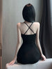 Ladies Sexy Nightclub Bodycon Strap V-Neck Low Chest Backless Slim Hip Hollow Out Elegant Celebrity Evening Party Dress women