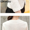 Ladies Small Suit Jacket 2023 Spring Summer Elegant Lace Coat Women OL Slim White Short Jacket  Is646