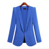 Ladies Spring Women Slim  Coat New Plus Size 5XL Blue Casual Jacket Long Sleeve One Button Suit Lady Blazers Work Wear