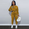 Ladies Suit Streetwear Long-Sleeved Tops Empty Loose Wide-Leg Pants Two-Piece Casual Home Sexy Slim Suit Women