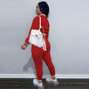 Ladies Suit Streetwear Long-Sleeved Tops Empty Loose Wide-Leg Pants Two-Piece Casual Home Sexy Slim Suit Women