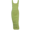 Ladies Summer Women Bandage Party Club Dresses Female Pleated Vestido Strapless Sleeveless Backless Solid Bodycon