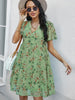 Ladies Vintage Sexy Print Summer Dress Women Short Casual Party Club Beach Mini Chiffon Dress Women Sundress Robe Vestido Female
