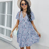 Ladies Vintage Sexy Print Summer Dress Women Short Casual Party Club Beach Mini Chiffon Dress Women Sundress Robe Vestido Female