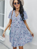 Ladies Vintage Sexy Print Summer Dress Women Short Casual Party Club Beach Mini Chiffon Dress Women Sundress Robe Vestido Female