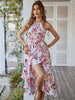 Ladies Vintage Sexy Sleeveless Floral Print Dress Women Bohemian Long Party Beach Summer Dress Women Sundress Female Vestidos